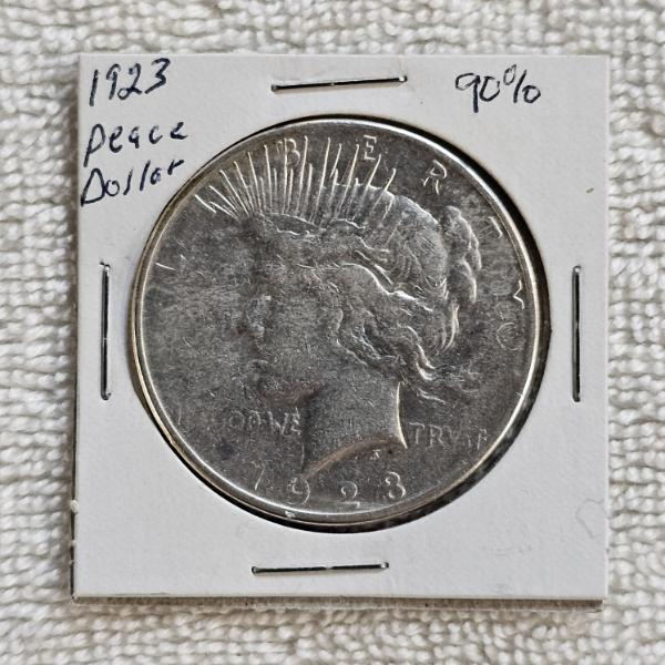 1923 United States Peace 90% Silver Dollar