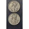 Image 1 : 2 Pcs - Walking Liberty 90% Silver Halves - 1945 S - 1946 S -  See Pics for condition