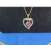 Image 2 : Gold-Plated Sterling Silver Jewlery: Necklace Heart Ruby Design & 2 Bracelets TW: 20g