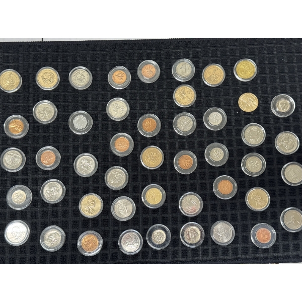 Unique Coin Collection Of Various Sizes And Face Values, 47 Coins - Mint Condition