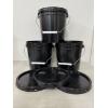 Image 1 : 3 - Brand New One Gallon Heavy Duty Buckets With Lids - Childproof Lids With Seals