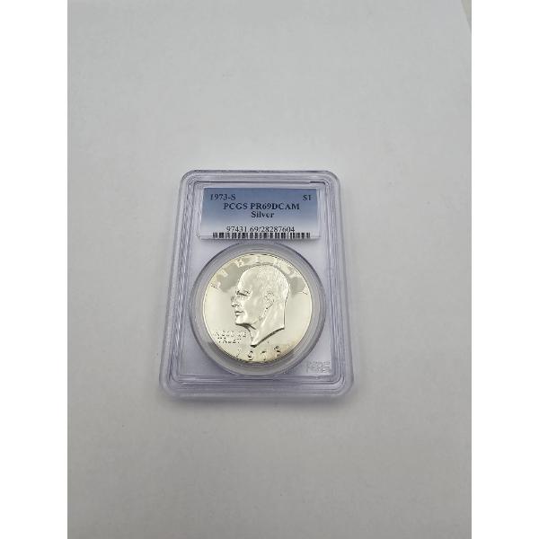 PCGS PR69DCAM 1973-S -Silver Eisenhower Dollar