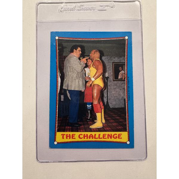 1987 Topps Hulk Hogan - Andre the Giant Wrestle Mania III Wrestling Card - Mint Condition