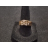 Image 1 : Stunning 14K Gold Multi-Layered Bands Scattered Stones Ring Size 7.5 Total Weight: 7.2g