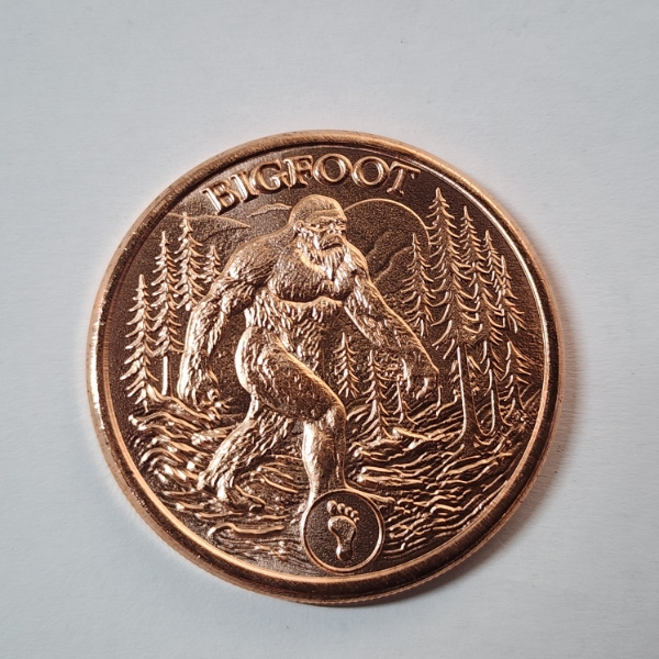 Tales of Old: Bigfoot 1 Ounce .999 Fine Copper Round - Mint Condition