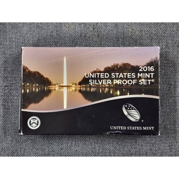 2016 United States Mint Silver Proof Set Featuring $1.85 Face Value in 90% Silver Coins ~ 