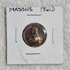 Image 1 : 1961-D United States Lincoln Memorial Cent Counterstamped Masonic Square And Compasses