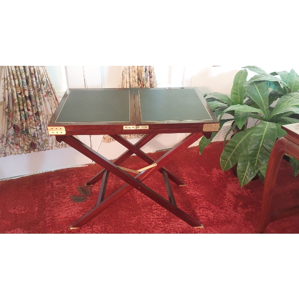 Japanese Themed Folding Extending Table - See Pics 28" Tall - 30 x 18 to 60 x 18  Mint