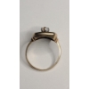 Image 4 : 10K Gold Black Onyx With Pearl Center Ring - Size 7 - Weight: 2.6g