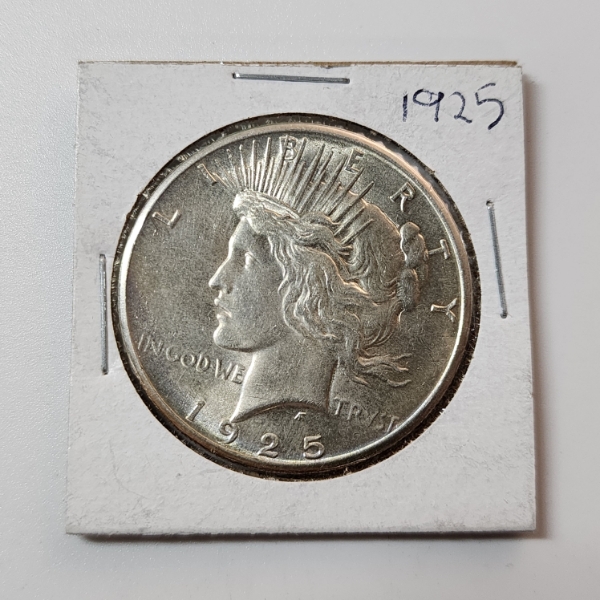 1925 Silver Peace Dollar - 90% Silver United States Coin