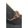 Image 4 : Women's 14K Yellow Gold Emerald Cut Garnet & Diamond Accent Ring - Size 6 - Weight: 2.7g