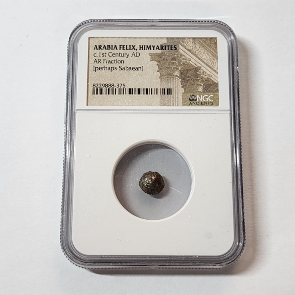 NGC Ancients Certified Arabia Felix Himyarites 1st Century AD AR Silver Fraction Ancient Coin