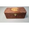 Image 3 : Assorted Costume Jewelry Inside Vintage Wooden Jewelry Box With Printed Press Design & Mirror
