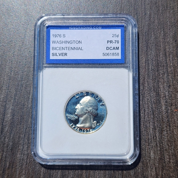 1976-S Washington Bicentennial SILVER Quarter IGS PR 70 DCAM