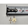 Image 7 : Two 14K Gold Pendants - Cross & "R.N." Caduceus - Total Weight 1.1 Grams
