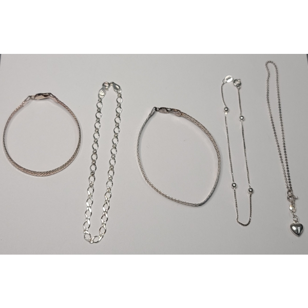 Collection Of Sterling Silver Bracelets - Total Weight: 18.2g