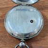 Image 4 : Antique Late 1800's Sterling  Silver Railroad Pocket Watch ~ Total Weight 105 Grams