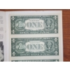 Image 8 : Uncut Sheet of 1999 United States $1 Federal Reserve Bureau of Engraving & Printing ~ $4 Face Value