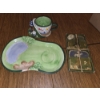 Image 1 : Small Ceramic Golf Tray, Mug & Holder, New Coaters Plus Cute Mickey Mouse Towel Set