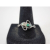 Image 1 : Gorgeous 14K White Gold Ring With Four Multicolored Stones - Size 8.5 - TW: 2.3g