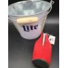 Image 4 : Cleveland Indians Beer Bucket & Koozie - Miller Lite Bucket