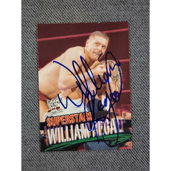Hand Signed William Regal WWF 2001 Fleer #19 Wrestling Trading Card 