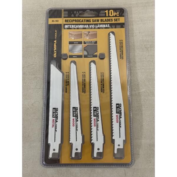 Olympia 10 Piece Reciprocating Saw Blades Set - Brand New In The Package