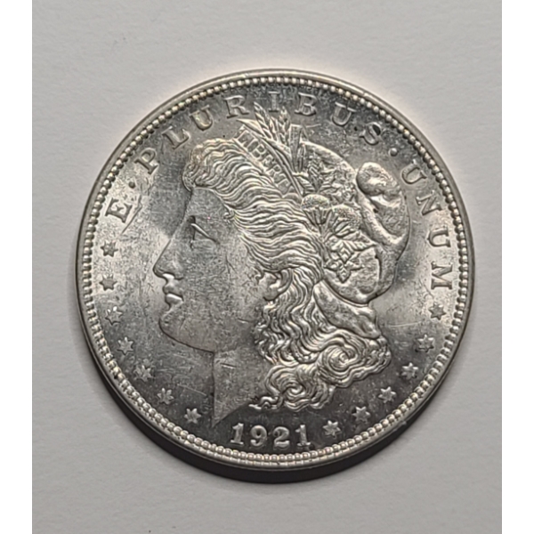 United States 1921 90% Silver Morgan Dollar - AU Condition