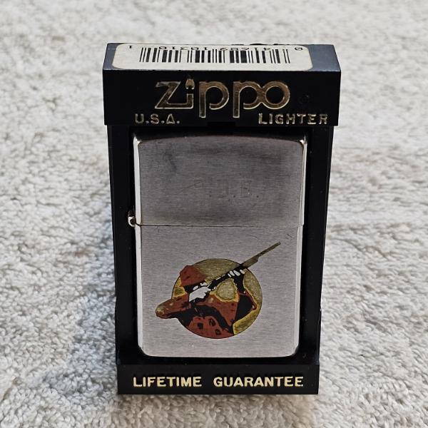 1970's Vintage Zippo Sports Series "Hunter" (Duck Hunter) Windproof Pocket Lighter