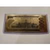 Image 2 : 2020 Donald Trump Presidential .999 Gold Foil $5,000 Campaign Bill In Protective Holder - Mint