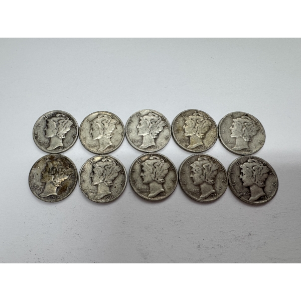 United States 90% Silver Dimes- $1.00 Face Value - Assorted Dates- Wonderful Condition
