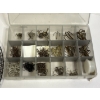 Image 2 : Collapsible Floating Wire Fishing Basket & Box of Fishing Hooks 