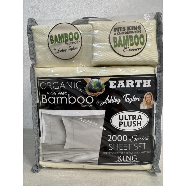 	Organic Earth Aloe Vera Bamboo by Ashley Taylor Ultra Plush 2000 Series King Size Sheet Set
