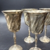 Image 3 : Set of Five Silverplated Swirl Goblets & Silverplated Pitcher - Total Weight: 5.4 lbs