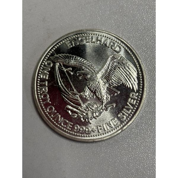 Engelhard One Troy Ounce .999 Fine Silver- The American Prospector 1985 - Enscapulated 