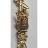 Image 5 : 14K Yellow/Rose Gold Floral 7.5" Bracelet - Weight: 7.2g