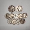 Image 1 : Assorted U.S. 90% Silver Coins: Mercury Dimes, Standing Liberty Quarter, & Washington Quarter FV: $1