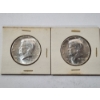 Image 1 : Two 1964 90% Silver Kennedy Half Dollars 