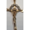 Image 3 : 10K Yellow Gold Crucifix Pendant With Diamonds - Weight: 2.2g