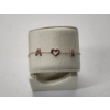 Image 1 : 10K Rose Gold "A" & "K" Heart 9" Bracelet Total Weight: 2.2g