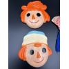 Image 4 : Raggedy Ann Collectibles - Raggedy Andy Hand Puppet - Plaster Chalkware Raggedy Andy and Ann Faces 