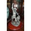 Image 1 : Old West Panning For Gold Old Miner Cast Metal Figure  App 10" Tall Excellent Condition