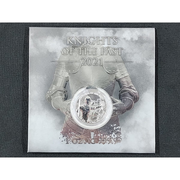 Germania Mint Knights of the Past 2021 Silver 1 Oz Round in Original Packaging!