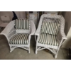 Image 1 : *Pick Up At Mantua Home-No Shipping Available* Great Condition Timeless White Wicker Rocker Chair & 