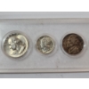 Image 3 : 1945 U.S. Mint Set Including 90% Silver Half Dollar, Quarter, Dime, 35% Silver Nickel