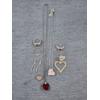 Image 1 : Small Lot of Assorted Sterling Silver Jewelry Ft. Heart Rings & Necklaces Weighing 33 Grams