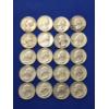 Image 1 : Lot of 20 Assorted Years 90% Silver Washington Quarters - Face Value: $5.00