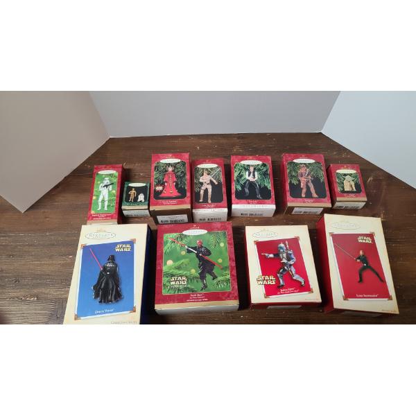 (9) 90's Early 2000's Star Wars Characters Keepsake Ornaments 