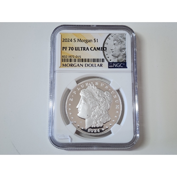 NGC GRADED PF 70 ULTRA CAMEO .999 Fine Silver 2024-S Morgan Dollar