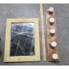 Image 3 : Vintage Items Including Childs Wood Chair, Mirror, Wall Rack & More -No Shipping